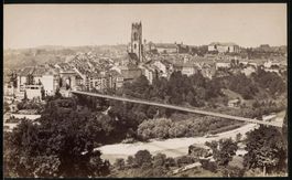 Fotografie Fribourg, Blick auf die Stadt