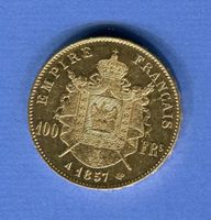 (1966) France 100 Francs 1857 Stgl Gold