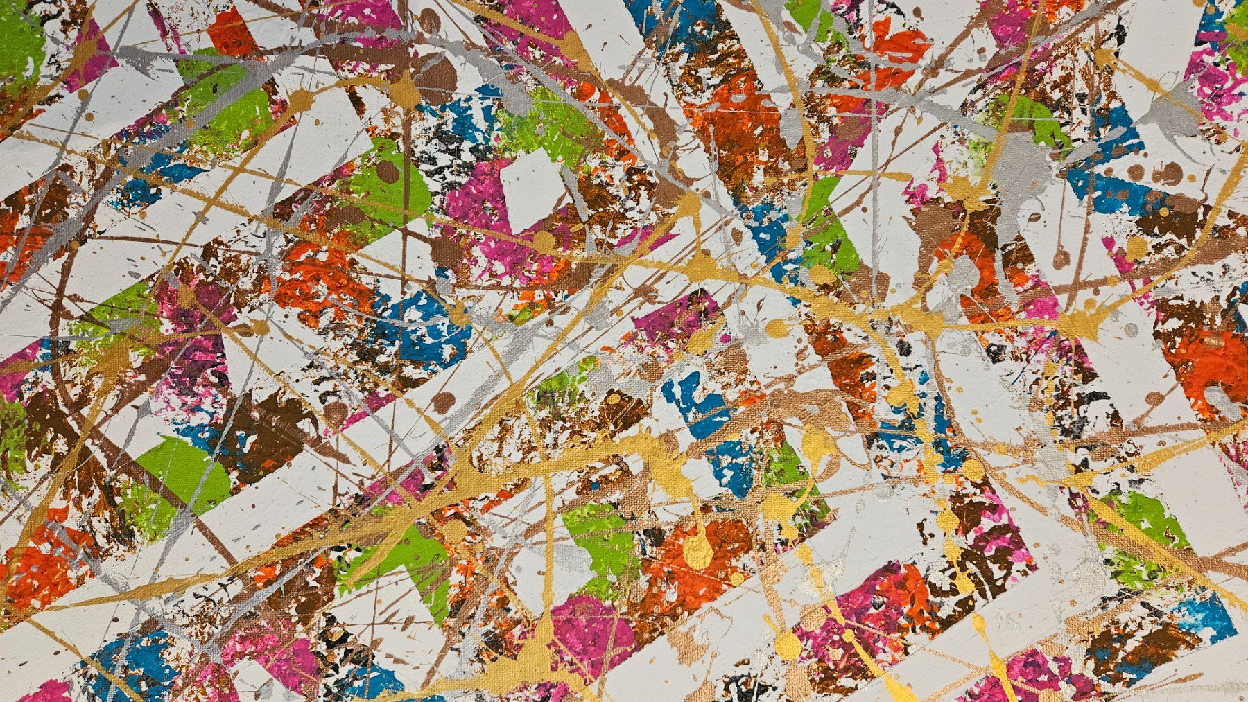 Dipinti: Tableau abstrait multicolore, fait main, unique! – Nuovo (secondo la descrizione) da Le Locle venduto da fab_c9hh 7