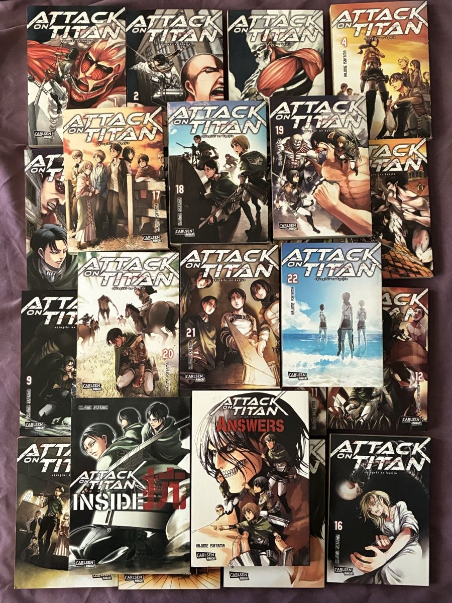 Fumetti: Attack on Titan Band 1-22 + 2 Deutsch – Nuovo (secondo la descrizione) da Basel venduto da max_dpp2