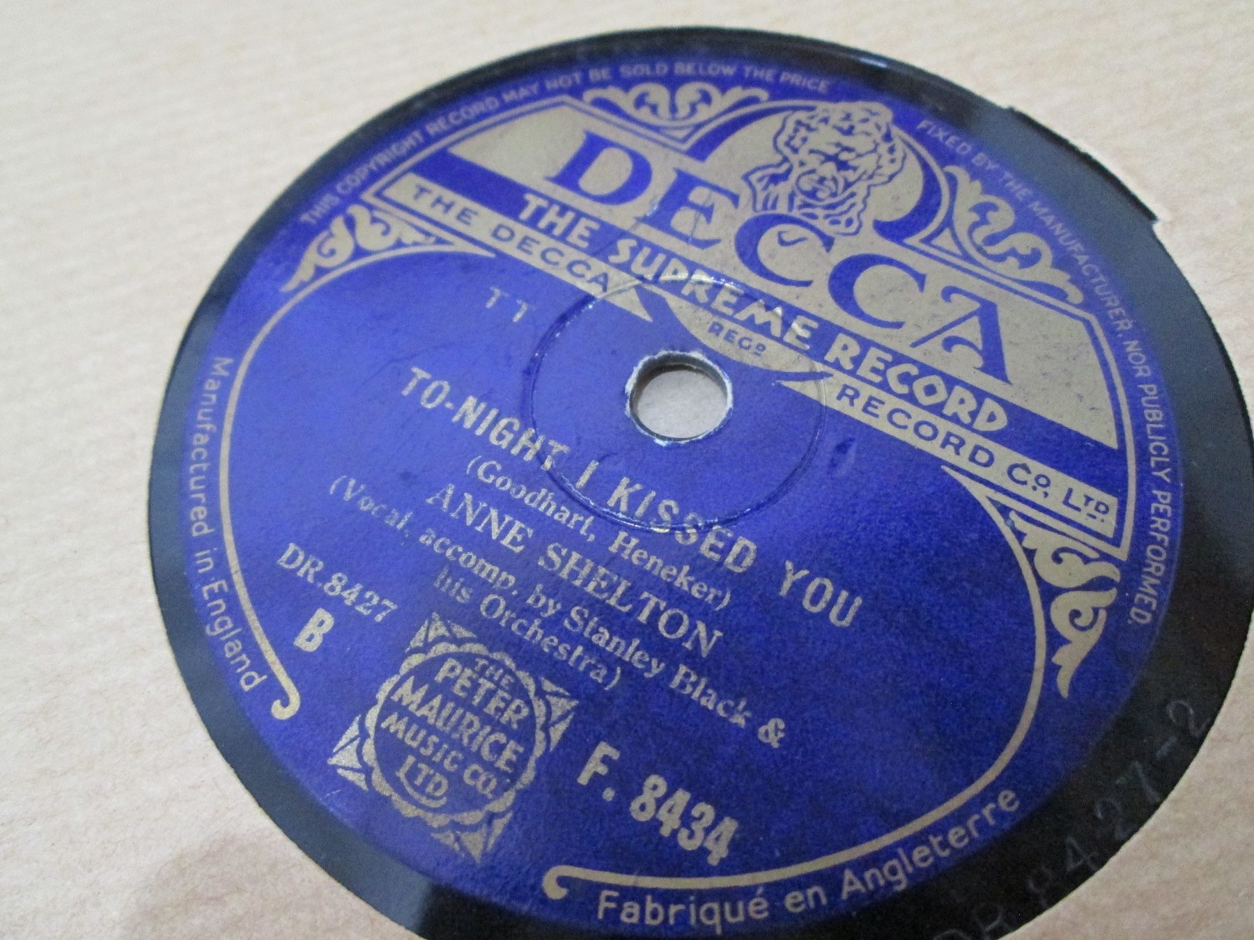 Schallplatten: DISQUES 78 TOURS – Gebraucht aus Lausanne von Leag 3