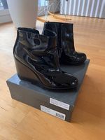 CK Wedge Stiefeletten schwarz lack