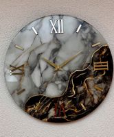 Marmor-Wanduhr, Durchmesser 40cm, neuwertig & stilvoll!