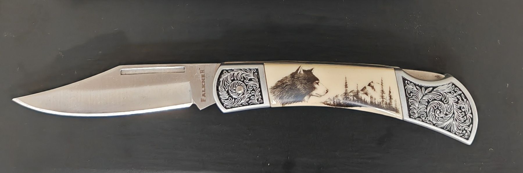 Accessori: Falkner Sammlermesser Wolf Edition mit Holzetui  – Usato da Rheinsulz venduto da Dred 1