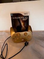 Nintendo Pro Controller Gold club + jeu Goldeneye 007 Wii