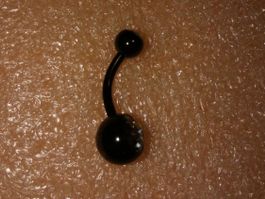 bauchnabel piercing,,schwarz,,mit zerkonia