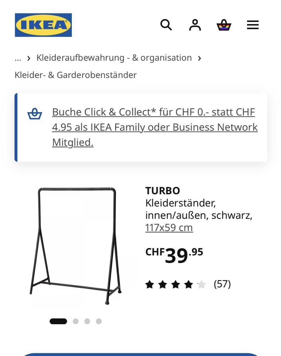 Ikea Guardaroba: Kleiderstange Ikea – Usato da Weesen venduto da lex_9swr 2