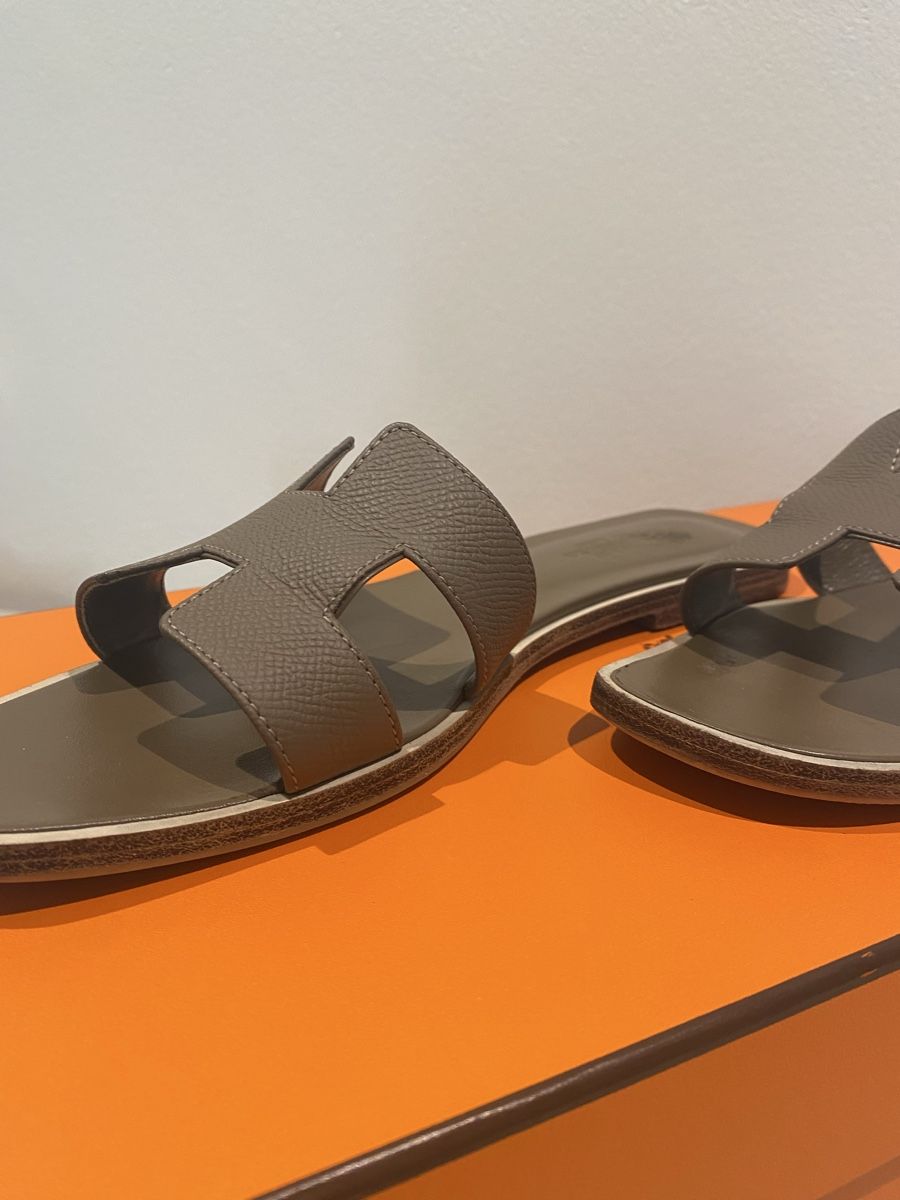 Hermès Scarpe da donna: Hermes Oran 38.5 Etoupe Fullset – Usato da Zürich venduto da love444ever 6