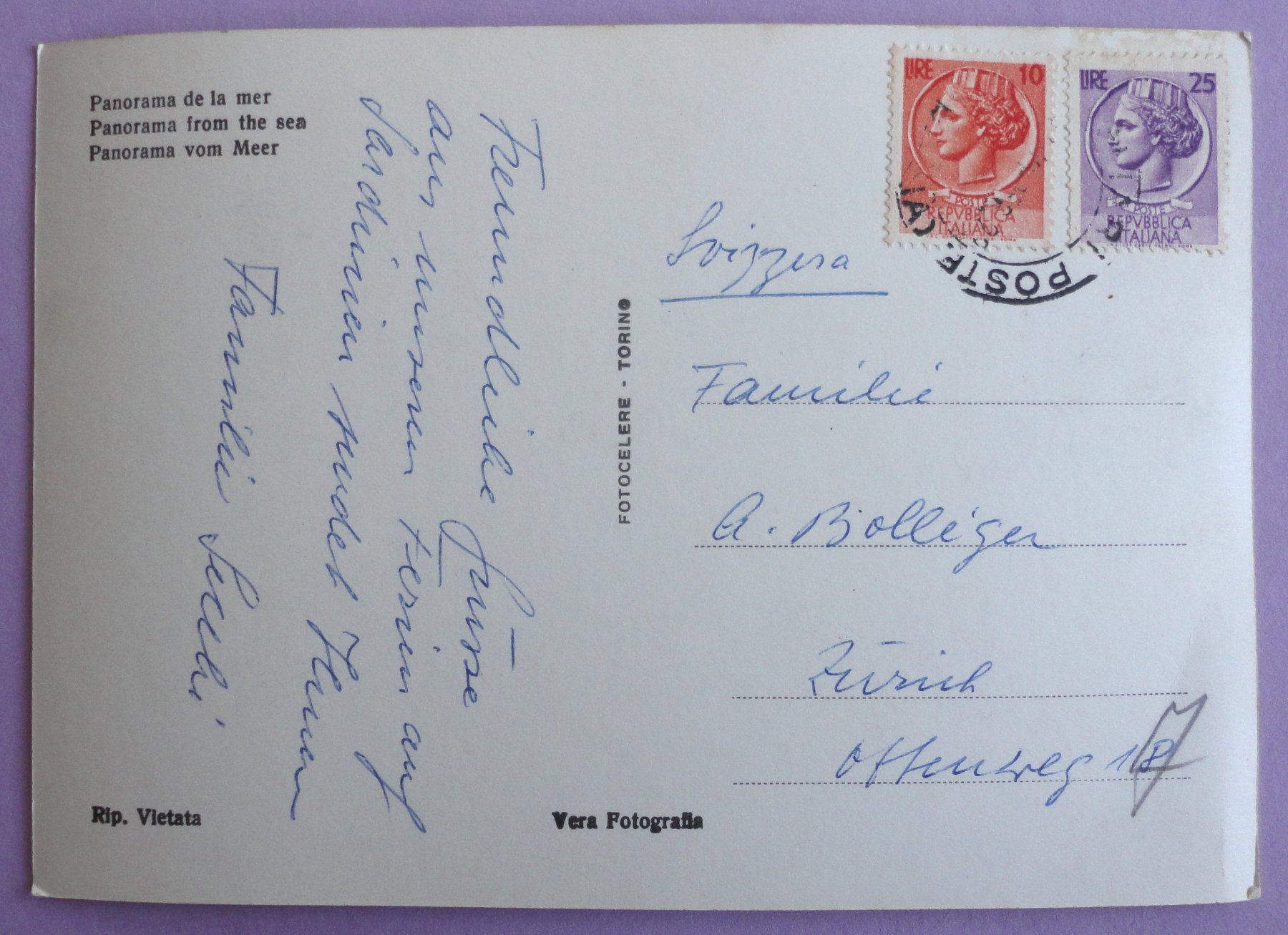 Cartoline postali: Cagliari - Panorama dal mare – Usato da Fétigny venduto da Billy2miny 1
