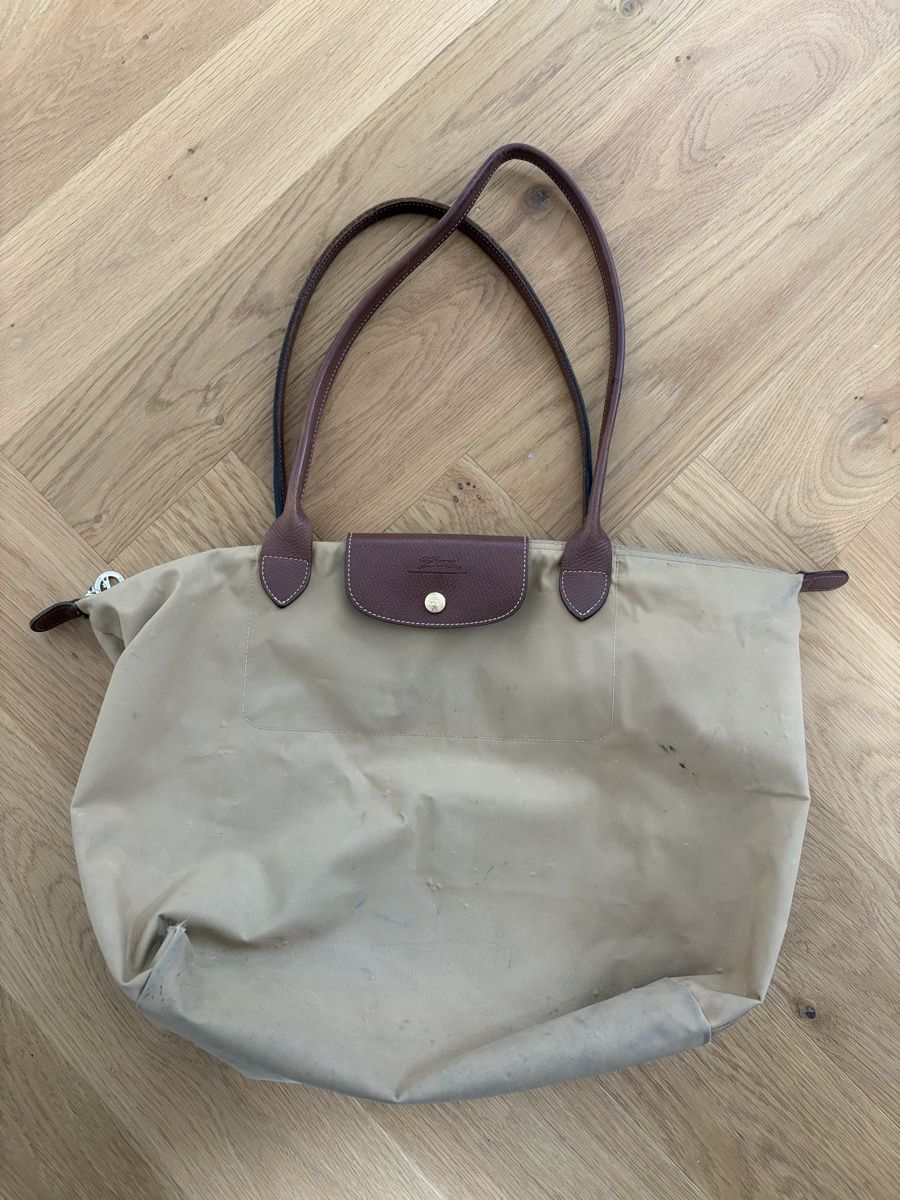 Longchamp Borse: Original Longchamp Handtasche beige braun – Usato da Basel venduto da Bale2014