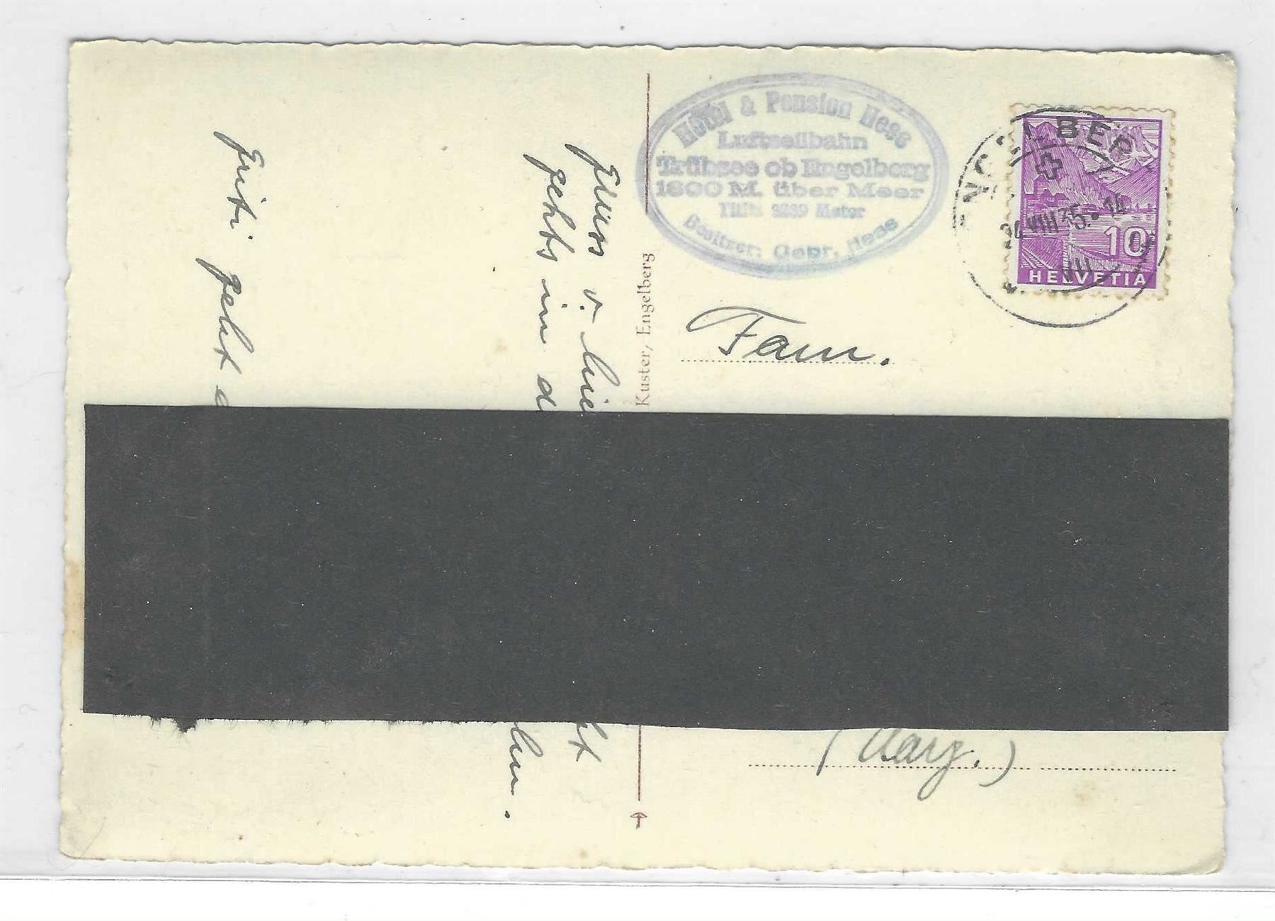 Cartoline postali: 24.8.35 Engelberg/alte Schwebebahn/Sommer – Usato da Zürich venduto da Hagliweg 1