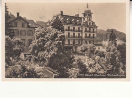 Walzenhausen 1928 mit Bahnstempel Rheineck