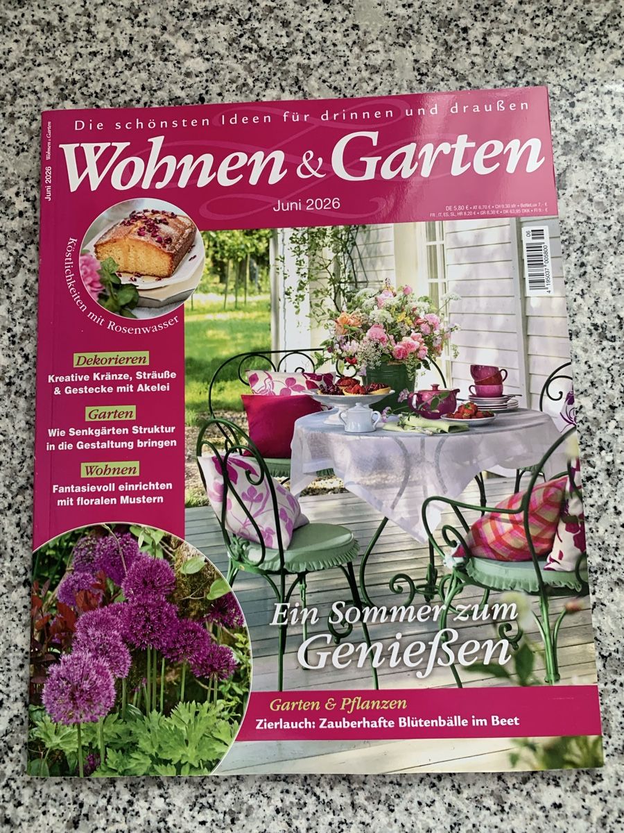 Riviste & Magazine: Wohnen&Garten Juni 2026 – Usato da Ellikon an der Thur venduto da Bali1999