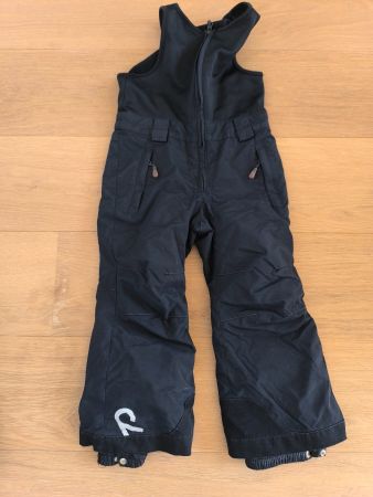 ReimaTec Skihose mit Latz, Grösse 104, schwarz
