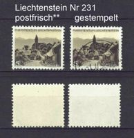FL Nr 231 postfrisch** und gestempelt
