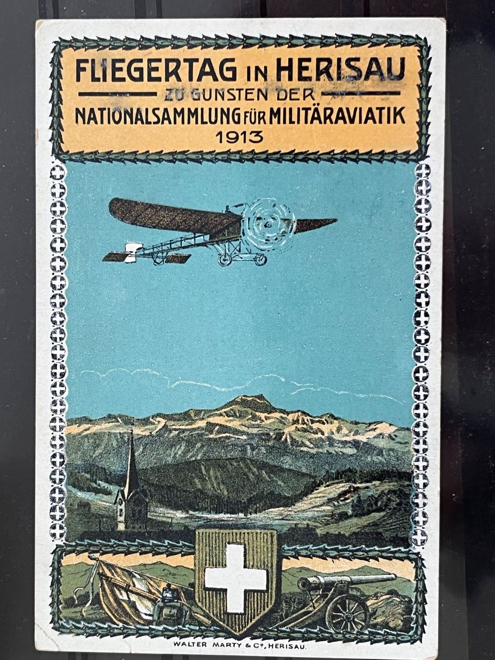 Cartoline postali: Karte Fliegertag Herisau, 1913 – Usato da Romanshorn venduto da luxcollect