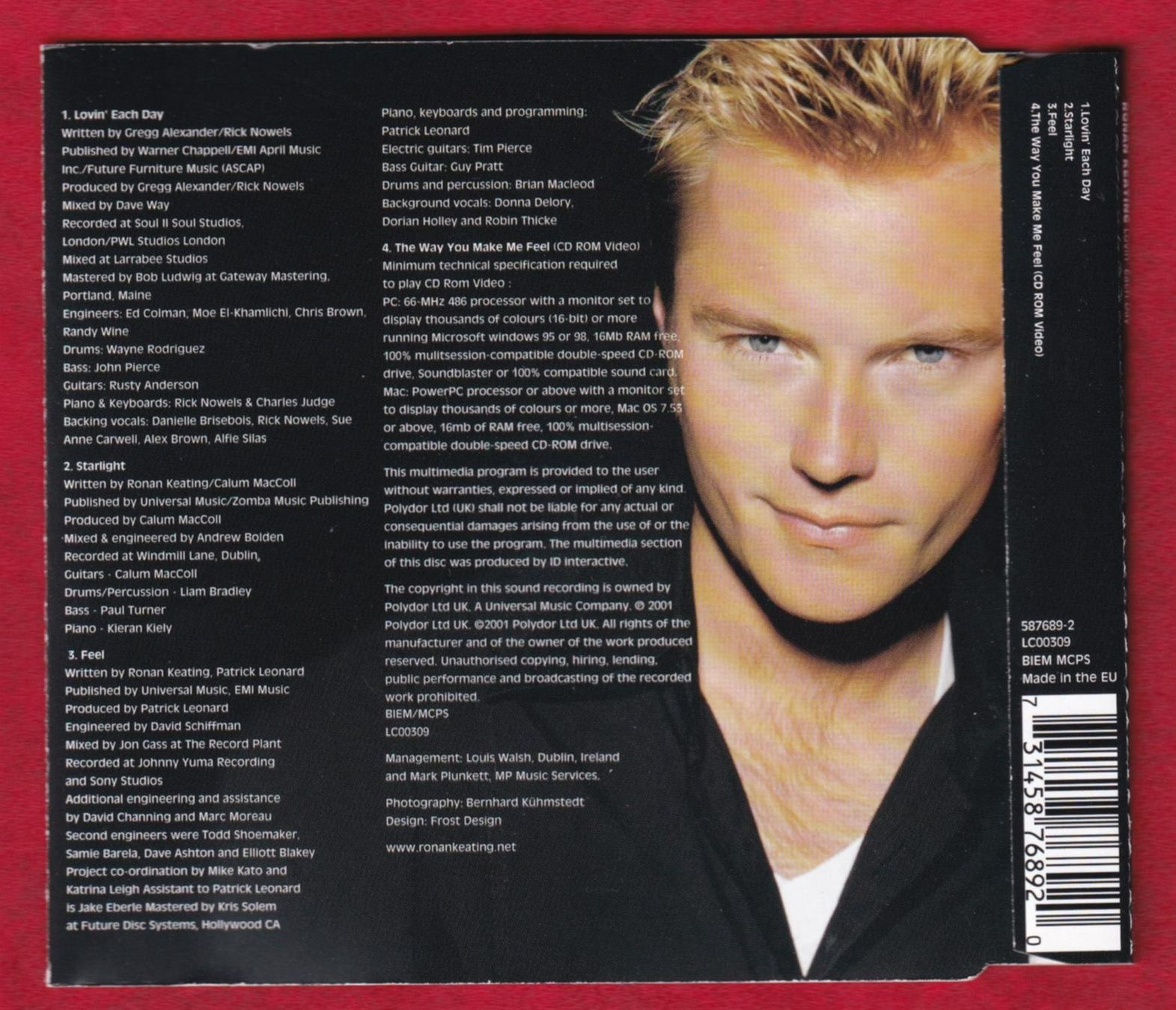 CDs: Ronan Keating - Lovin' Each Day (Maxi-Single-CD) – D'occasion à Zürich par Pfluftl2000 1