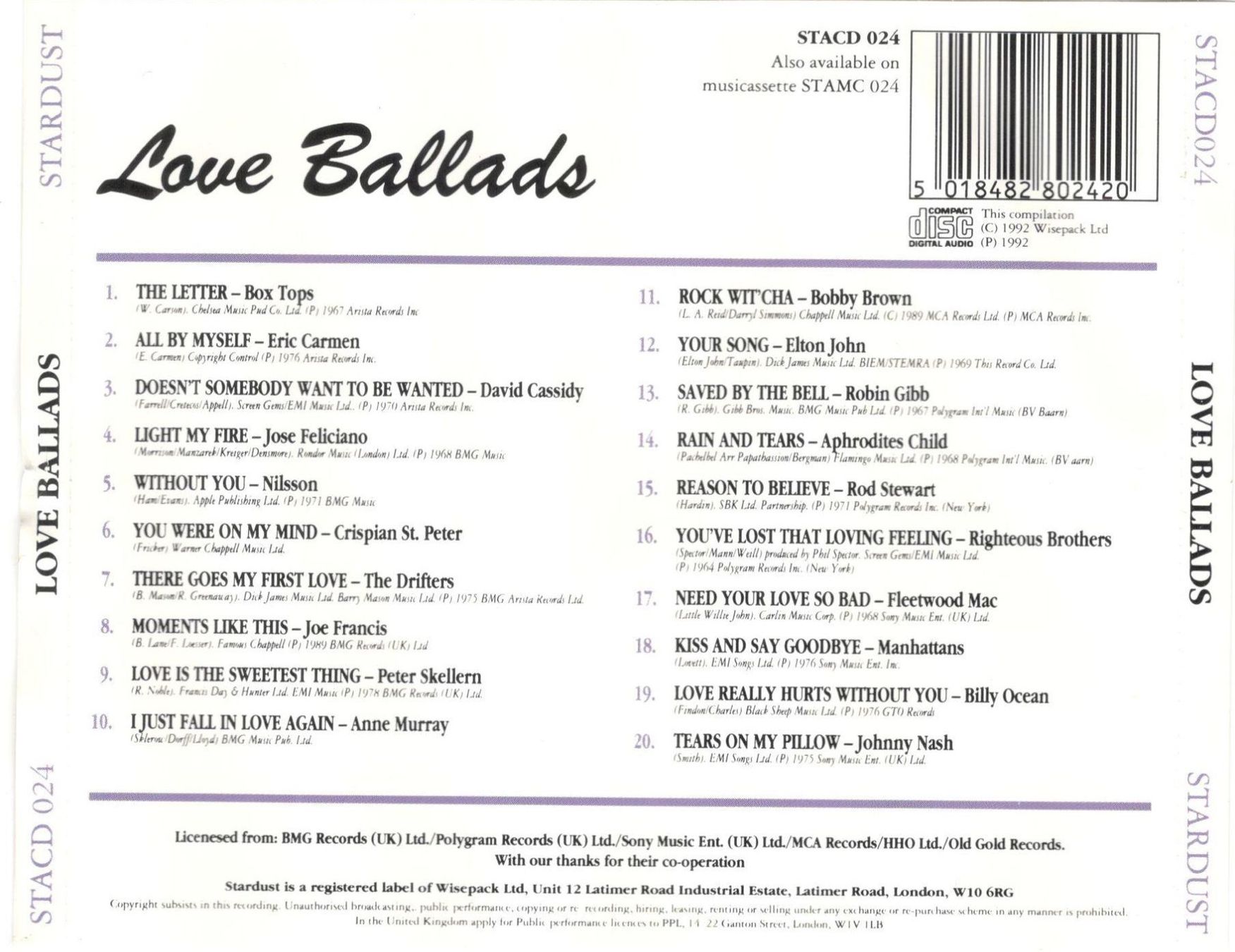 CD: Love Ballads CD – Usato da St. Margarethen TG venduto da Smiley-Face 1