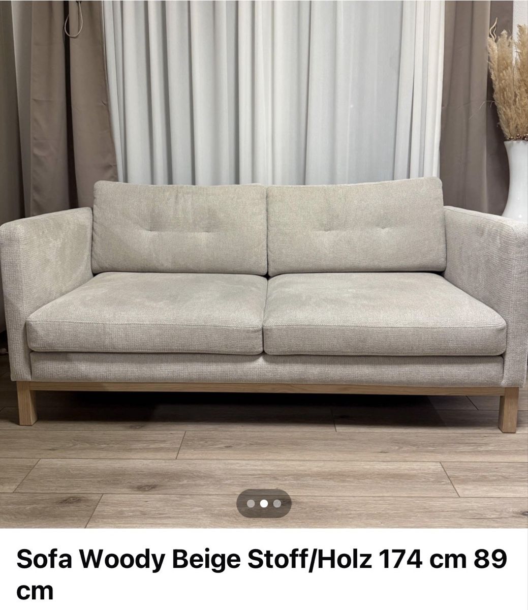 Livique Sofas: Sofa Beige Stoff/Holz 174 cm 89 cm – Neu (gemäss Beschreibung) aus Olten von djo_9yv5 2