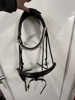 Trensenzaum rundgenäht, schwarz,