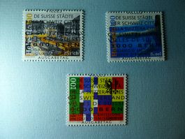 2012 Sondermarken Städte Schweiz  1435-1437 ET Vollstempel
