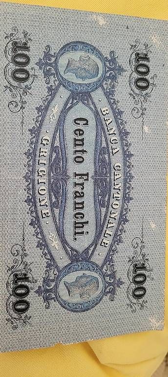 Billets de banque: Billets réplique Franken Grigione 1878 – D'occasion à Vésenaz par emose