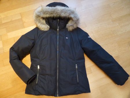 Tommy Hilfiger Winterjacke schwarz, Kapuze/Fell, Gr. M, Neu!