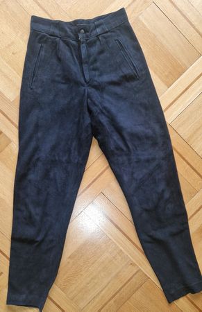 Pantalon noir en daim vintage - Taille 34