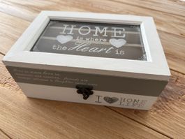 Shabby Holzbox "Home is where the Heart is"