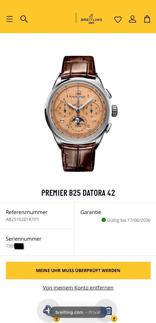 Breitling Uhren: Breitling Premier B25 Datora 42 Fullset mit Garantie – Gebraucht aus Birsfelden von Mynos 3