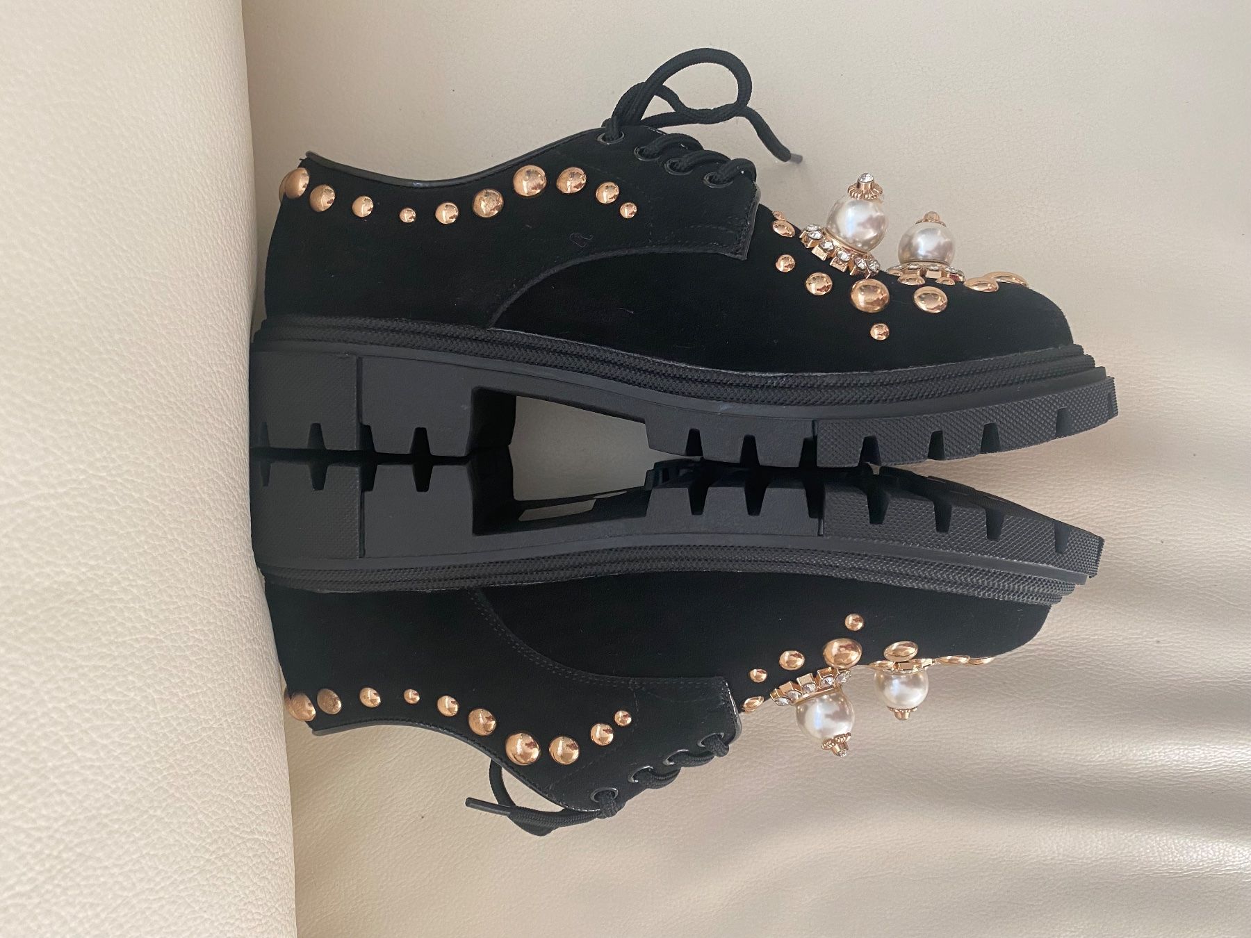 Damenschuhe: EYECATCHER - edler Leder-Damenschuh mit Perlen, 39 – Neu und originalverpackt aus Winkel von ferrari2022 5