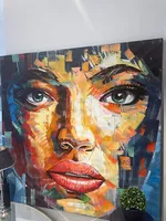 Gesicht, Leinwandbild wurde handgemalt, zu verkaufen groß