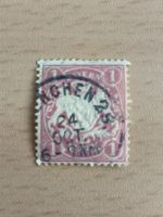  1-Pfennig-Briefmarke aus dem Königreich Bayern 1881