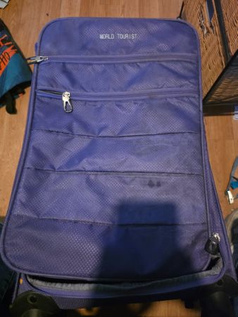 Reisetasche WORLD TOURIST lila Handgepäck mit Rollen gebr...