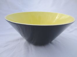 Rössler Koller Schüssel gelb/schwarz 70er Jahre Kult Design