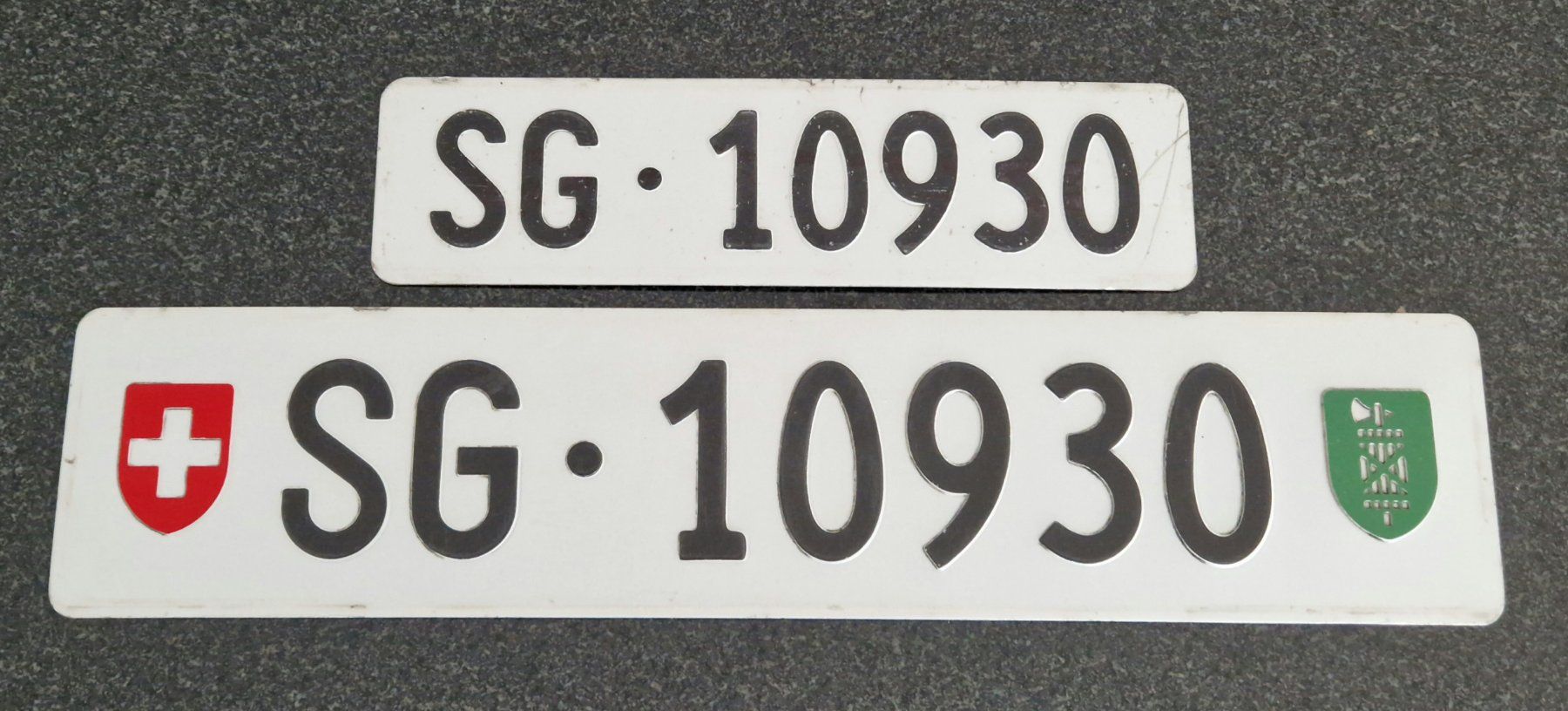 Schilder: Autonummer / Kontrollschild SG 10930 – Gebraucht aus Oberriet SG von Joka0