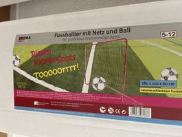 2 x Fussballtor mit Netz und Ball 180x120x60cm neu