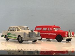 Zwei Mercedes Benz Modellautos, ZEYKO und AVD, 1:87