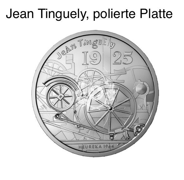 Tutti le monete: Jean Tinguely, polierte Platte – Nuovo e nell'imballaggio originale da Wolhusen venduto da Sss06 3
