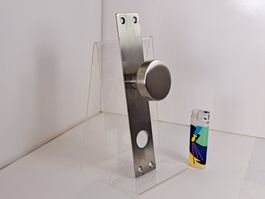 1 schönes Tür Knopf Langschild, Edelstahl matt (LOT192#TBS1)
