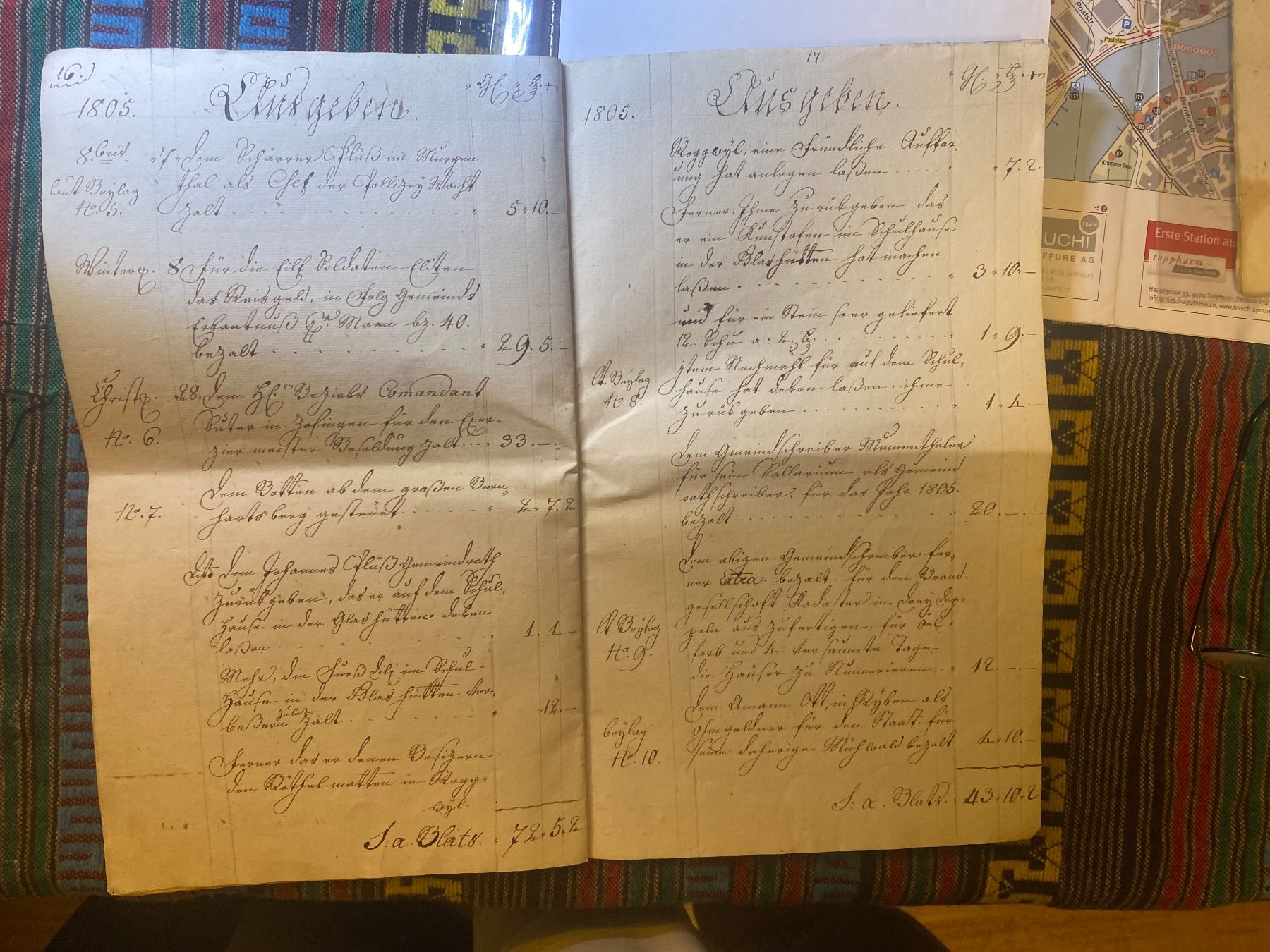 Documenti: 1805 Gemeinde-Rechnung Ryken – Usato da Langendorf venduto da Antik-Samariter 7