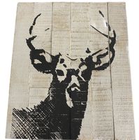 Wandbild Hirsch Motiv Holzoptik gebraucht