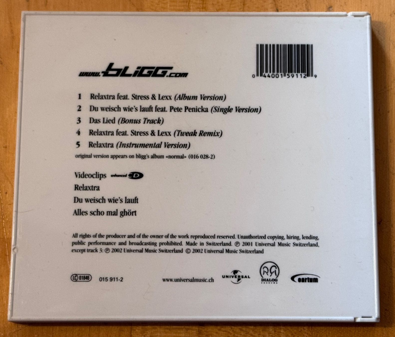 CDs: Bligg Relaxtra – Neuf (Voir description) à Unterengstringen par NOISE 2