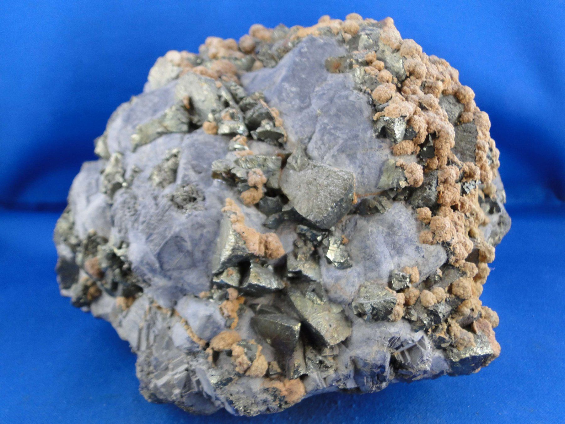 Minerali & Pietre curative: Chalkopyrit auf Galena mit Siderit – Usato da Schinznach Bad venduto da Demerald