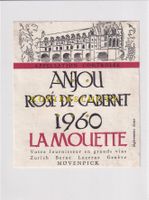 Etikette für Wein - Anjou 1960 (Rosé de Cabernet) /bd