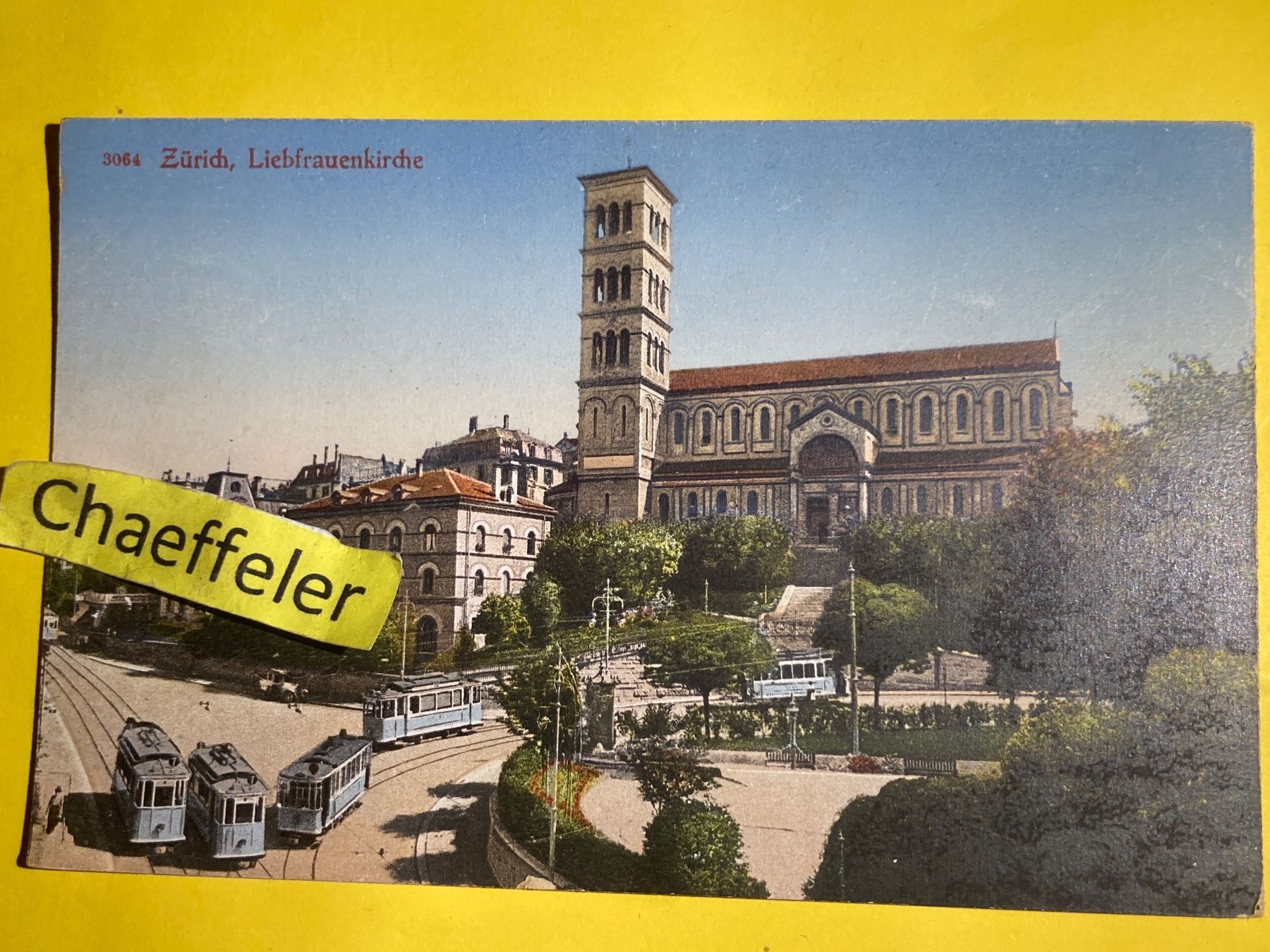 Ansichtskarten: 3064 Zürich, Liebfrauenkirche – Gebraucht aus Zürich von Chaeffeler