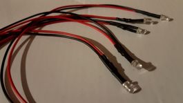 Lot de 10 leds câblées bleues claires en 12V