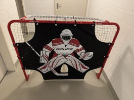 Eishockeytor Bauer mit Torwartplane gebrauchter Zustand