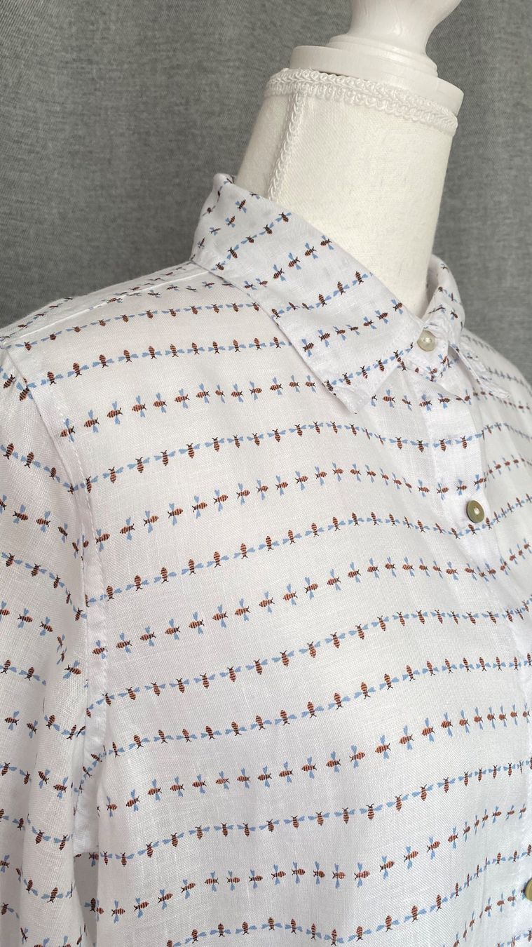 Camicette: Cynthia Rowley Hemdbluse aus Leinen Grösse S – Usato da Oberwil BL venduto da Leni-Mischi 4