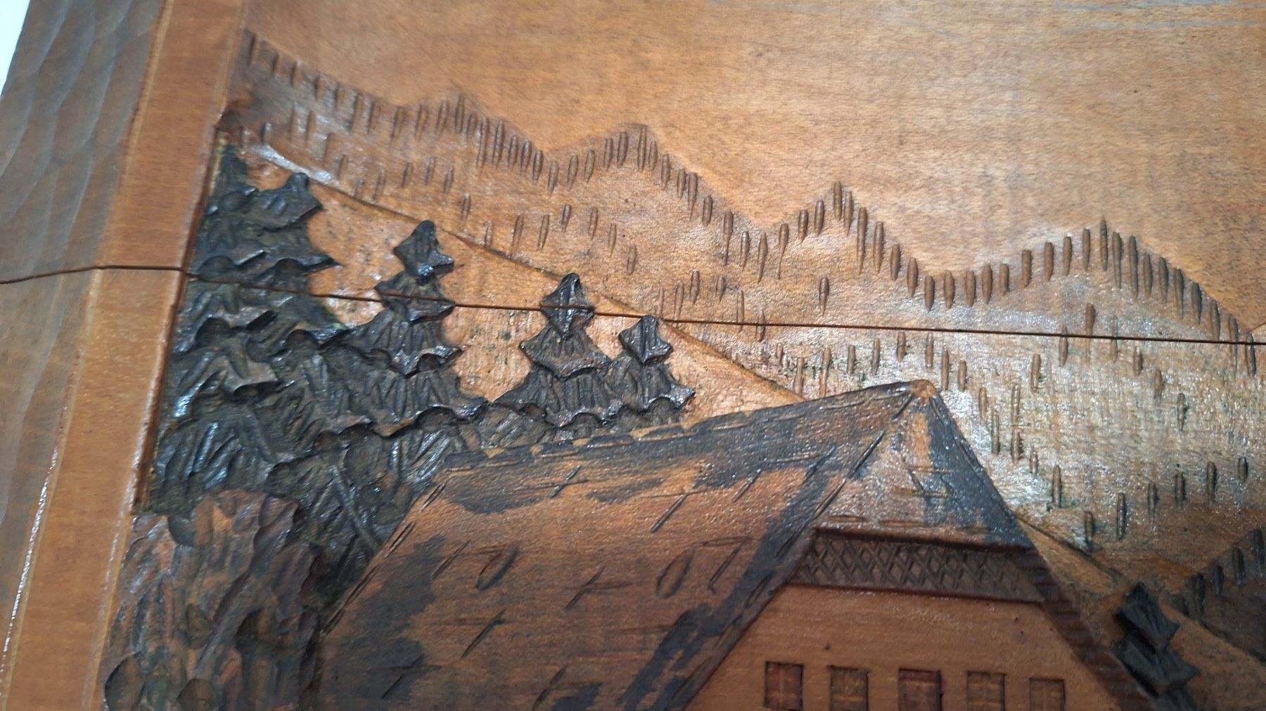 Foto & Immagini: altes Holzbild ,Landschaft – Usato da Arlesheim venduto da shopradl 2